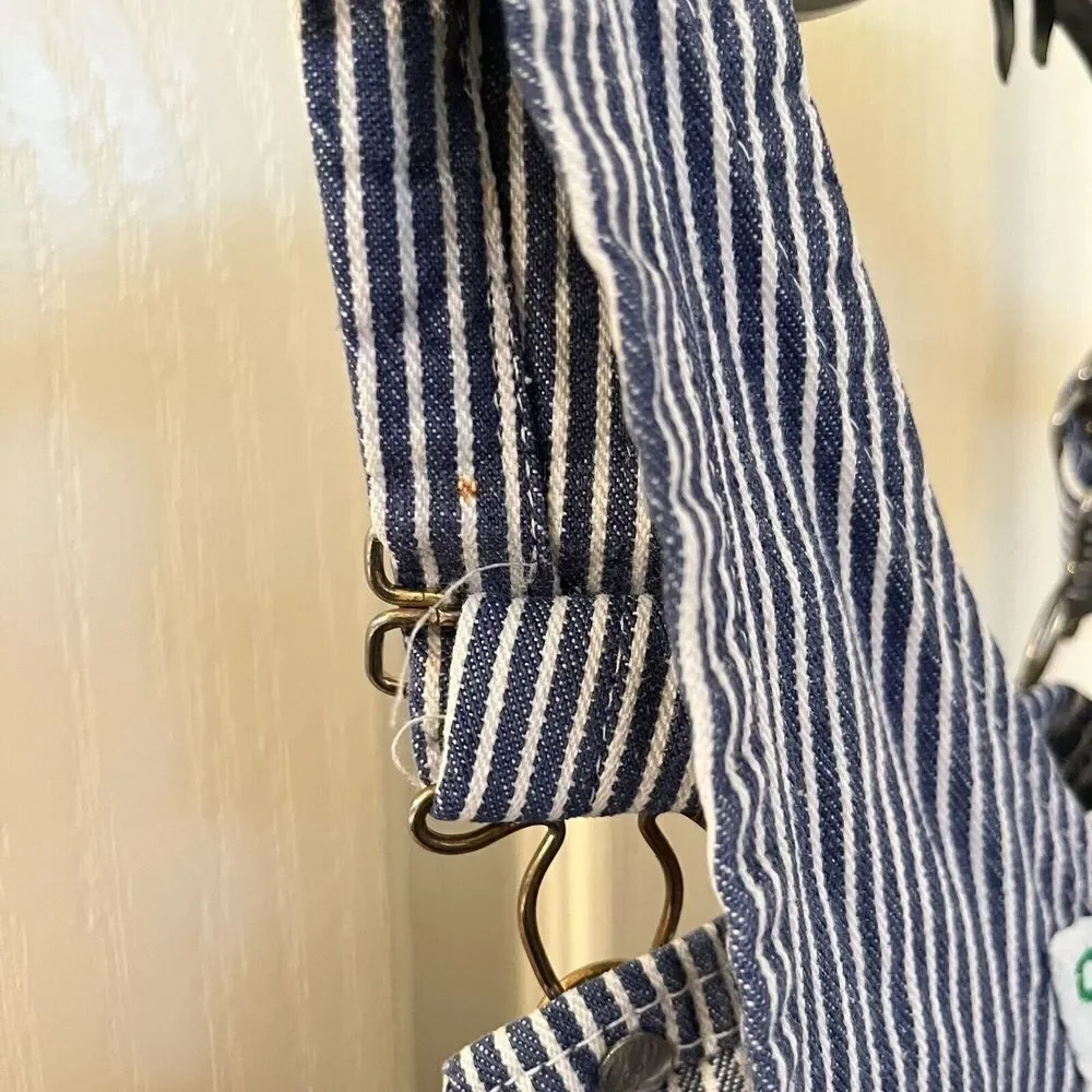 Vintage Oshkosh B'Gosh Kids Union Made Sanforized Overalls Blue Railroad Striped